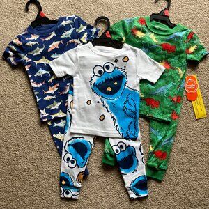 2T Wonder Nation Pajamas Sets + Sesame Street* PJ Set Bundle